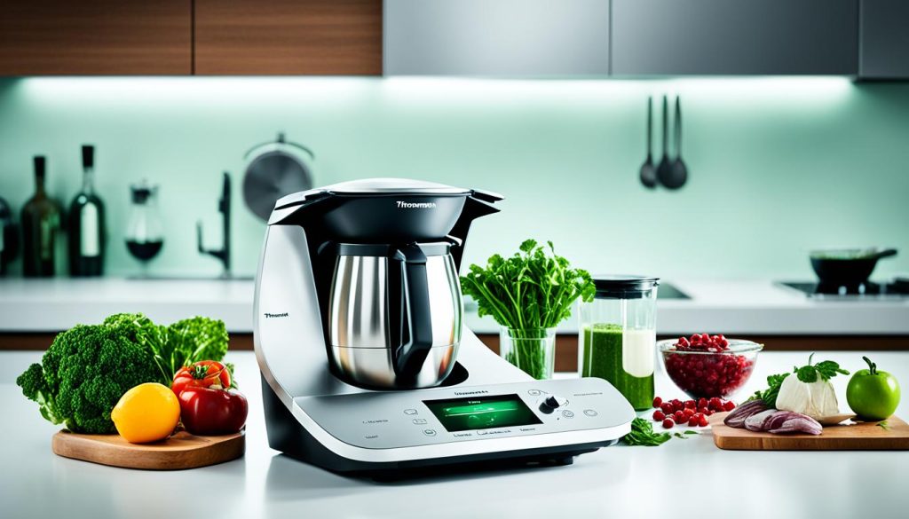 Gadgets culinários, como o Thermomix