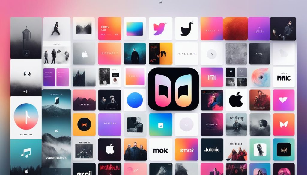 Interface de usuário da Apple Music