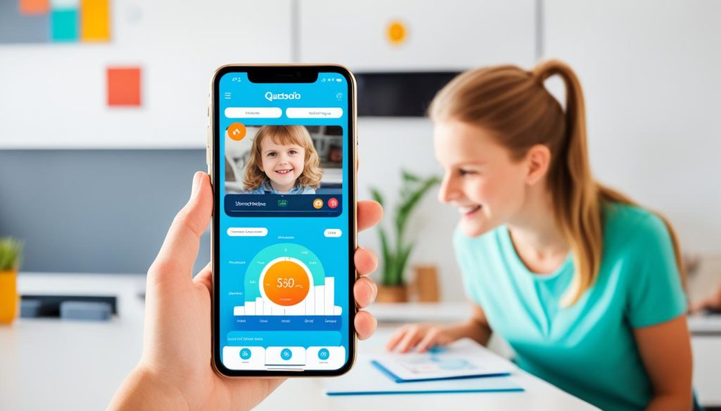 Interface do aplicativo Qustodio para controle parental no gerenciamento de segurança online das crianças