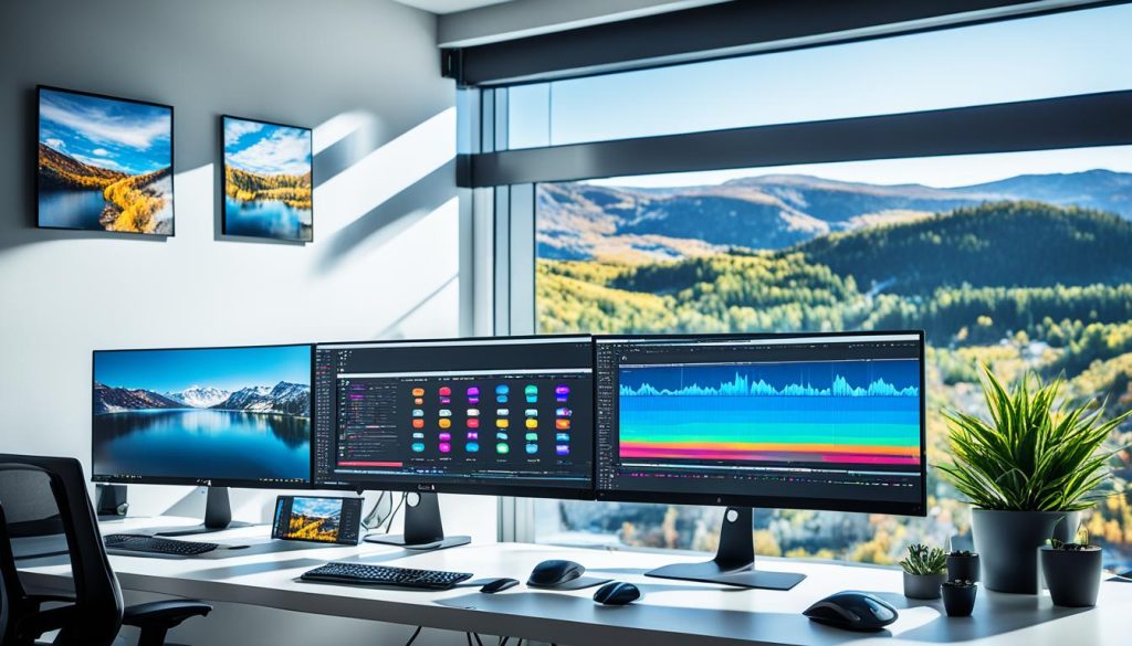 Monitores 4K profissionais para edição de vídeo e design gráfico