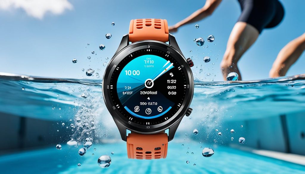 Relógio inteligente Huawei Watch GT 3 para treino de natação