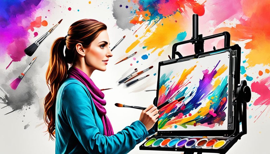 tecnologia para hobbies criativos pintura digital